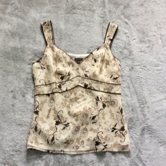 Ann Taylor Tops - Ann Taylor Floral Pattern Silk Lined Sleeveless Top/Blouse